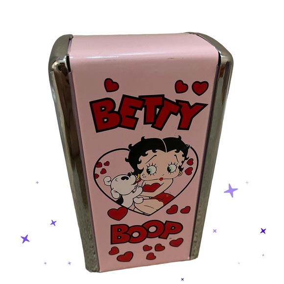 Vintage BETTY BOOP 1998 King Napkin Dispenser Holder 50's Diner Style W/napkins - Picture 2 of 9